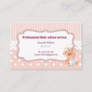 Business Card  For Baby Sitters at Zazzle