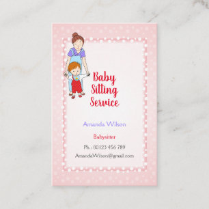 Business card  for babysitter & childcare