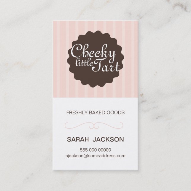 Business card for bakery / homemade goods / small (Front)