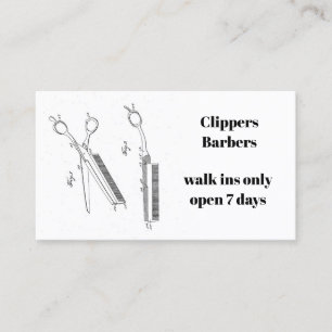 Business card for barber or hairdresser