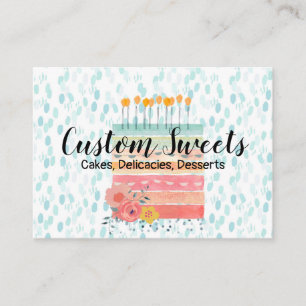 Business Card for Cake Shop Bakery Pastry Shop