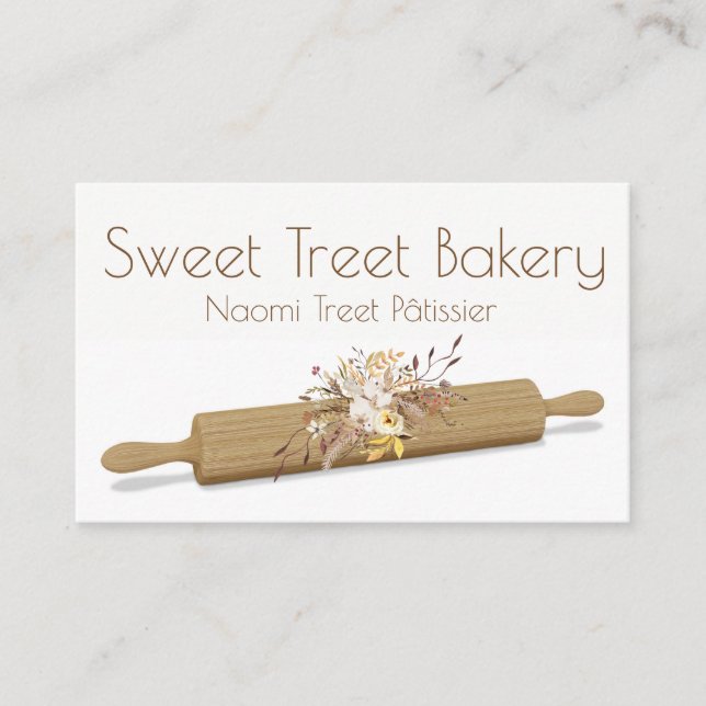 Business Card for Cake Shop Bakery Pastry Shop (Front)