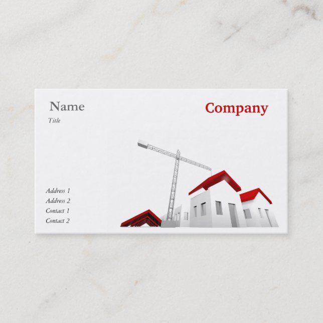 Business Card for construction company (Front)