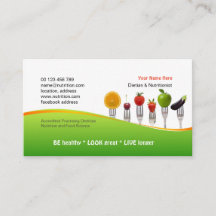 Business card for Dietitian & Nutritionist