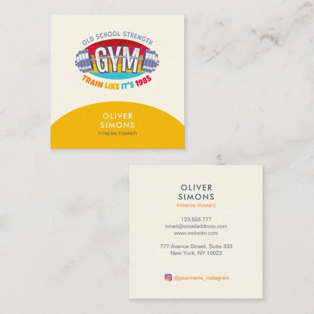 Business Card for Fitness trainer (Front/Back)