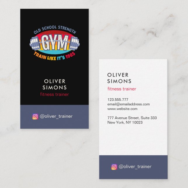 Business Card for Fitness trainer (Front/Back)