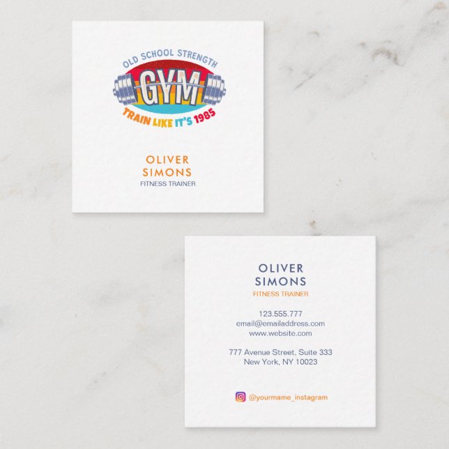 Business Card for Fitness trainer (Front/Back)