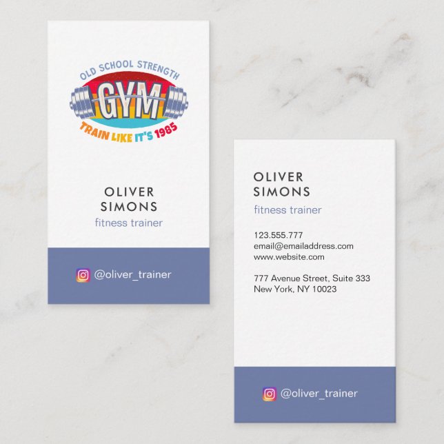 Business Card for Fitness trainer (Front/Back)