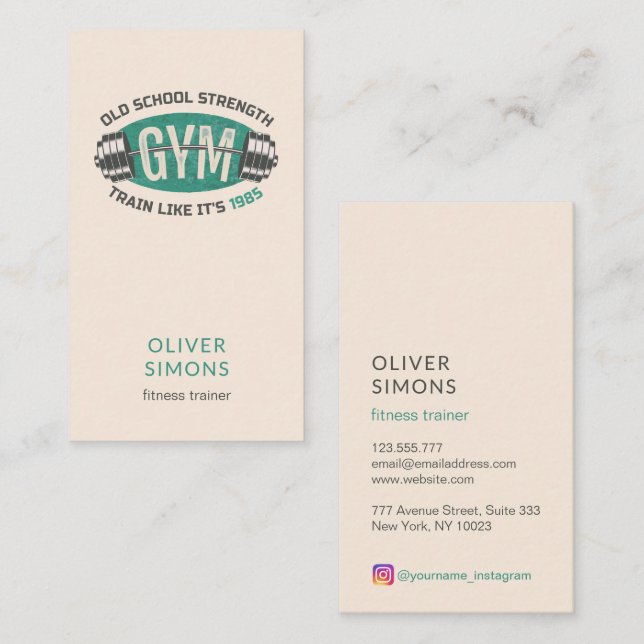 Business Card for Fitness trainer (Front/Back)