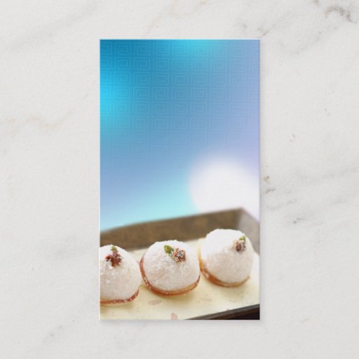 Customizable business card for food