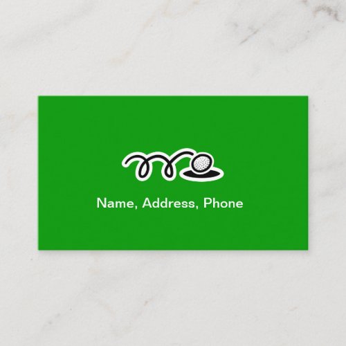 Business card for golf players and trainers