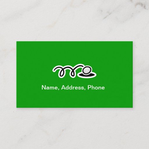 Customizable Business card for golf players and trainers