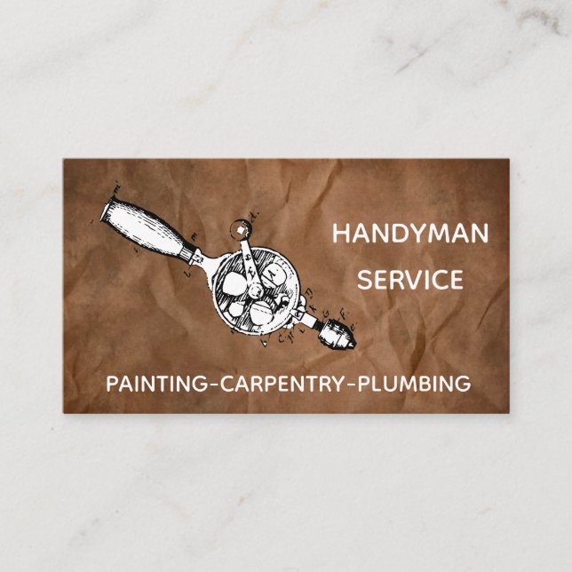 Business card for handy man or builder (Front)