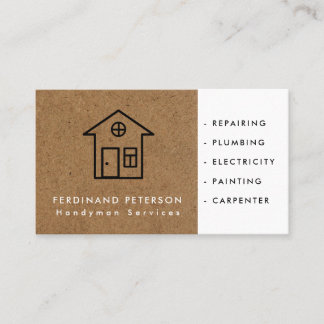 Business card for handyman home services