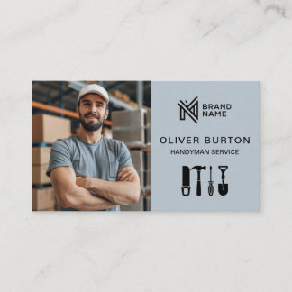 Business card for handyman service with photo