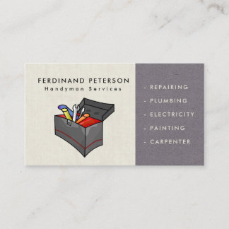 Business card for handyman services with texture