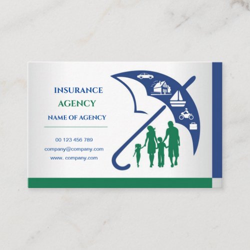 Business card for insurance agents