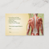 Business card  for Massage Therapist (Back)