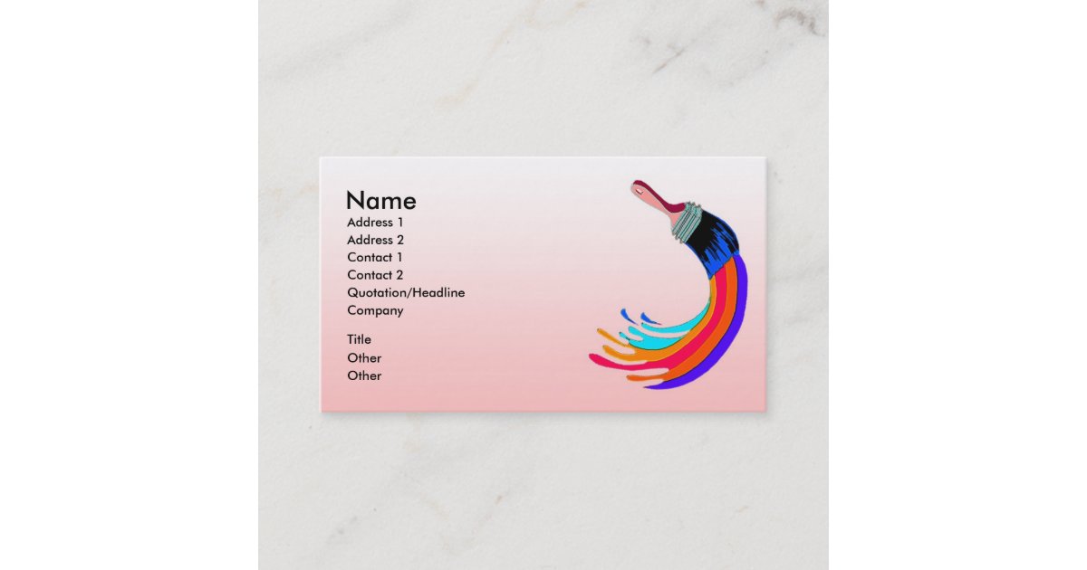 Business Card for Painter | Zazzle.com