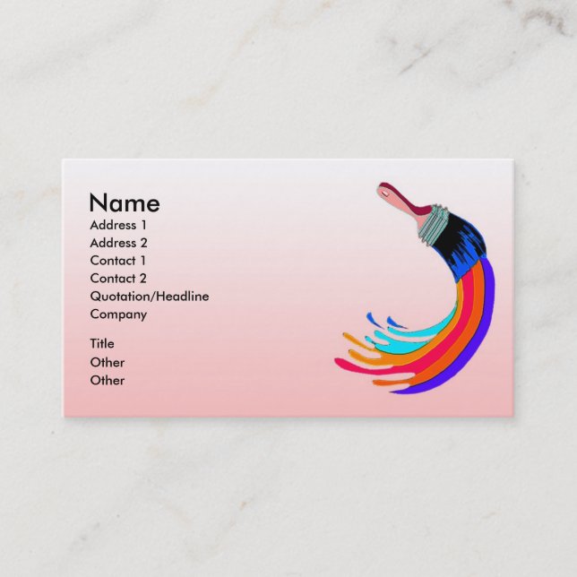 Business Card for Painter (Front)