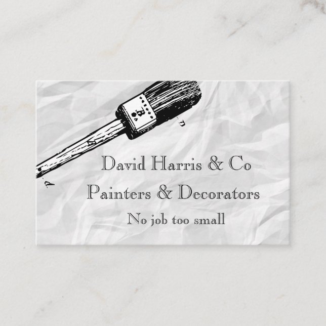 Business card for painter and decorator (Front)