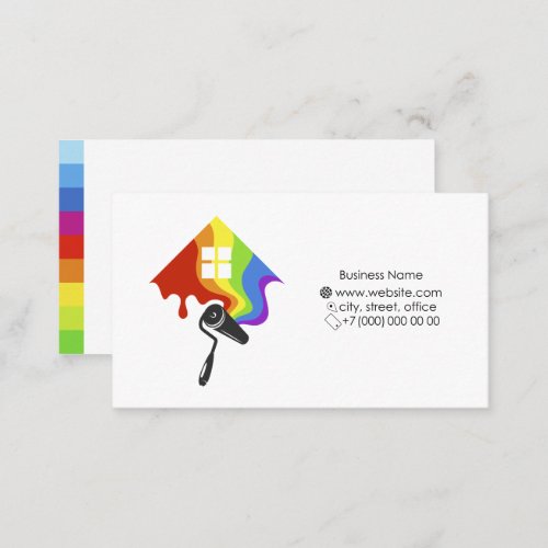 Business card for painter and paint job