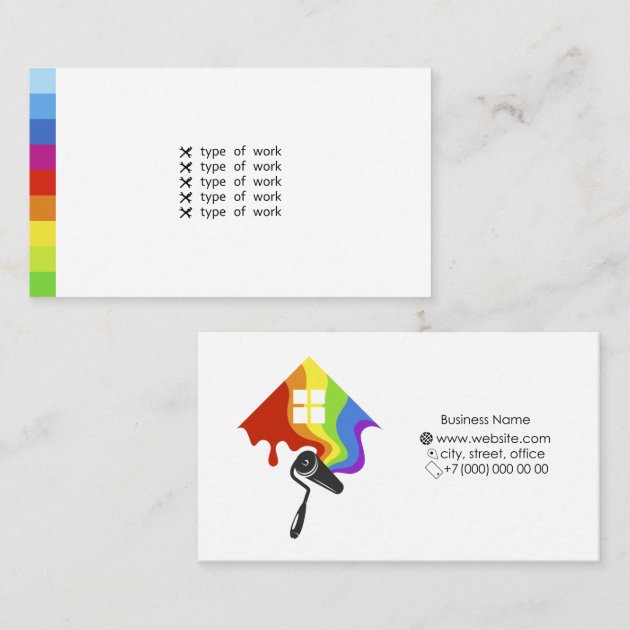 Business Card For Painter And Paint Job Zazzle   Business Card For Painter And Paint Job R61f636c08f6840c89b665498947d4189 Tcvcr 630 