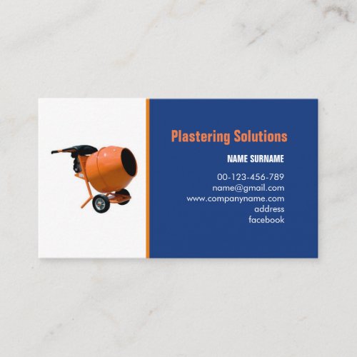 business card for Plastering services  solutions