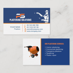 business card for plastering specialist