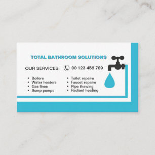 business card for plumber & handyman