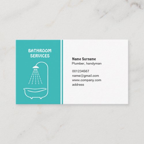 business card for plumber  handyman