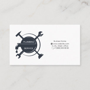 Business card for plumbing repair and service
