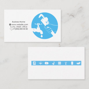 Business card for plumbing repair and service