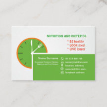business card for Practicing Dietitian