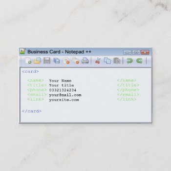 Business Card For Programmers  Developers by arcueid at Zazzle