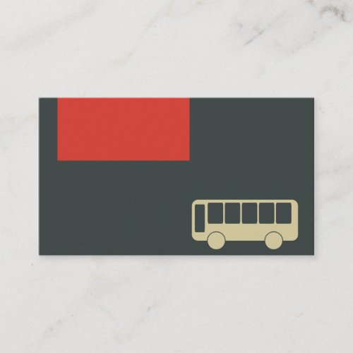 business card for public transportation and bus