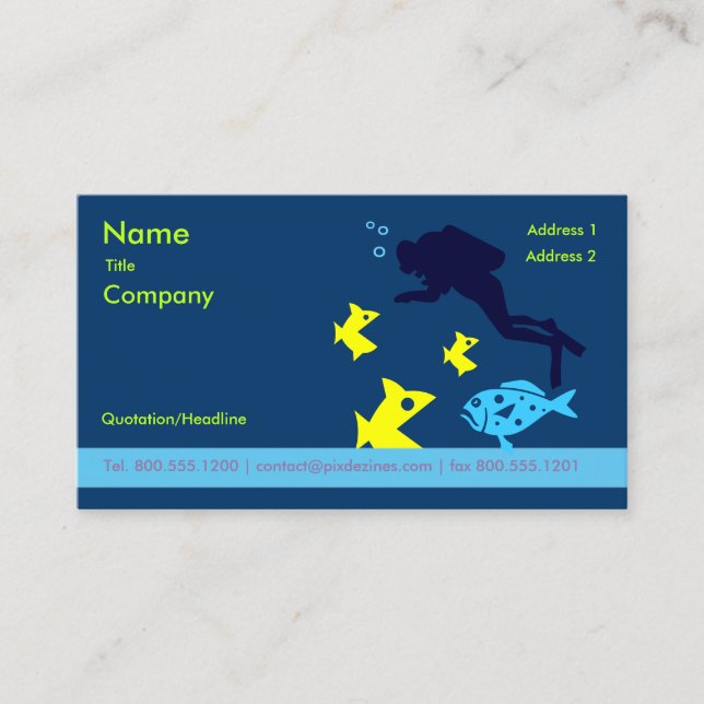 Business Card for Scuba instructor (Front)