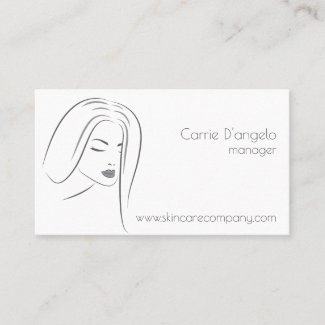Business card for skin care manager