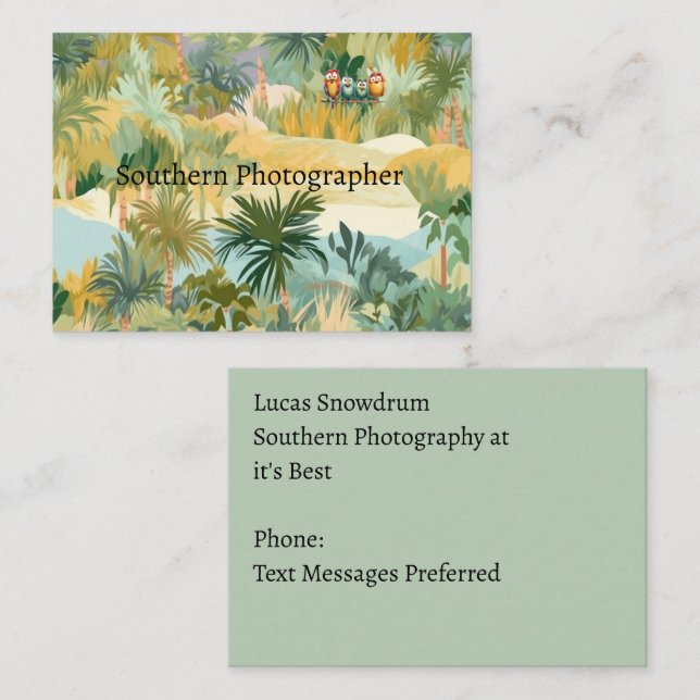 Business Card for Southern Photographer (Front/Back)