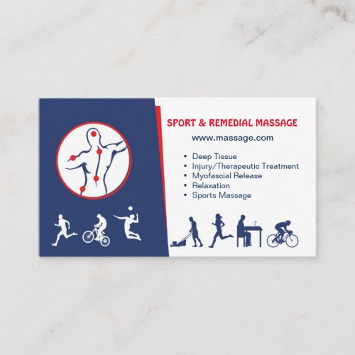 business card for SPORT  REMEDIAL MASSAGE