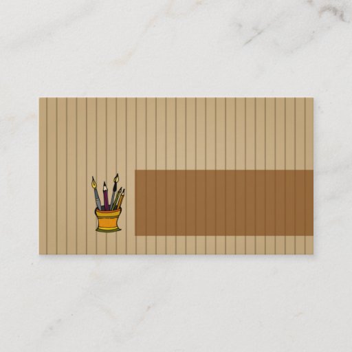 Customizable business card for teacher