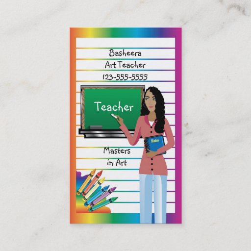 Customizable Business card for teacher, professor or substitute