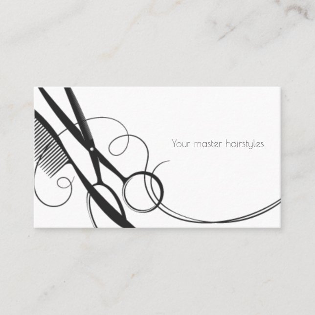 Business card for the master hairstyles (Front)