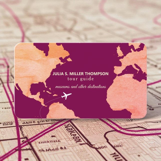 Business Card for Tour Guides with Map  (Creator Uploaded)