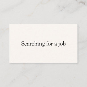 Business Card for Unemployed, Job Seeker