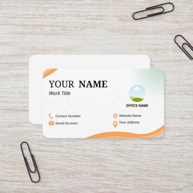 Business Card For Your Business (Front/Back In Situ)