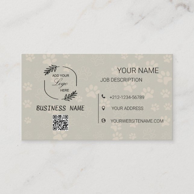 Business card for your dog grooming business (Front)