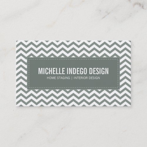 BUSINESS CARD fresh chevron pattern