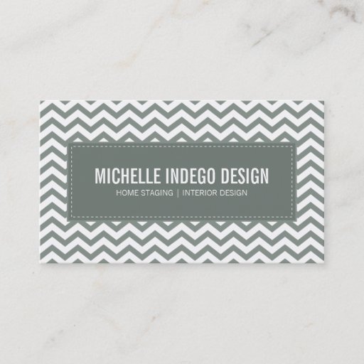 Customizable BUSINESS CARD fresh chevron pattern