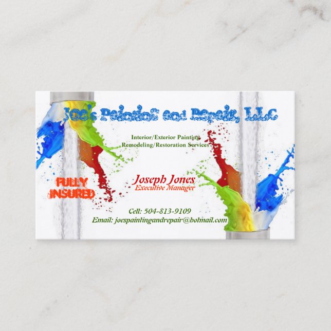 Business Card (Fully Insured)-Sample (Front)